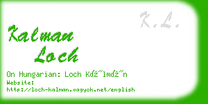 kalman loch business card